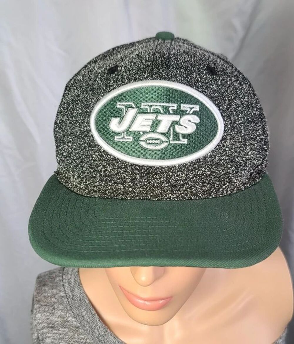 Vintage New York Jets New Era 9FIFTY Snapback Hat Crown Green Brim NFL
